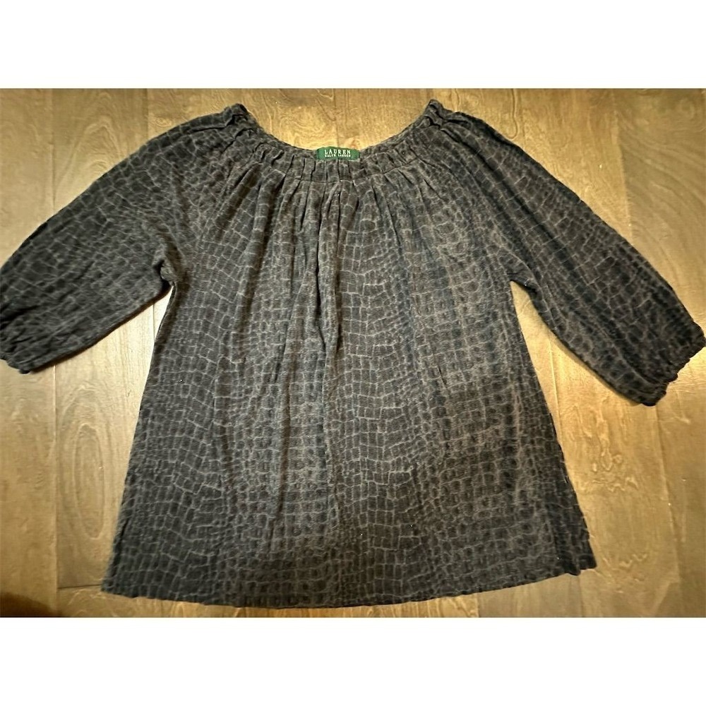 Lauren Ralph Lauren Women's Multicolor 3/4 Sleeve Blouse Size 1‎